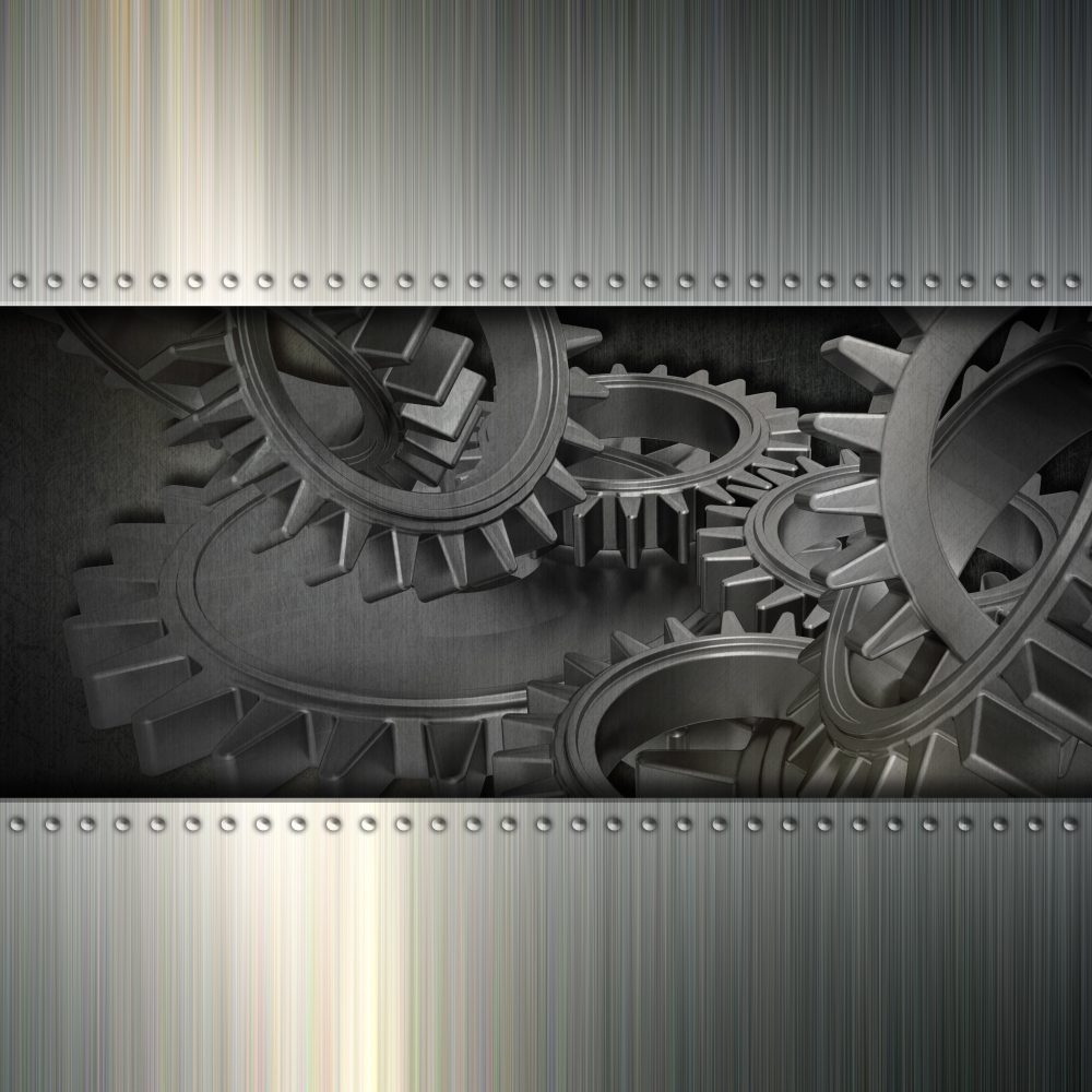 metal texture with gears