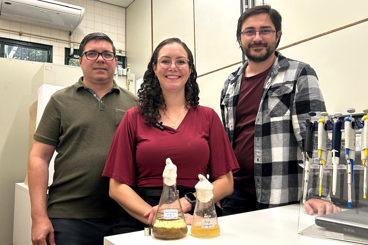 Luiz Fernando Cótica Andressa Polli e Julio Cesar Polonio pesquisadoresUEM