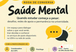 UEM promove roda de conversa sobre saúde mental nesta terça-feira (29) 